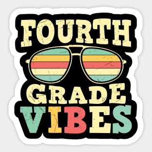 Back to School 4th Grade Vibes Sticker